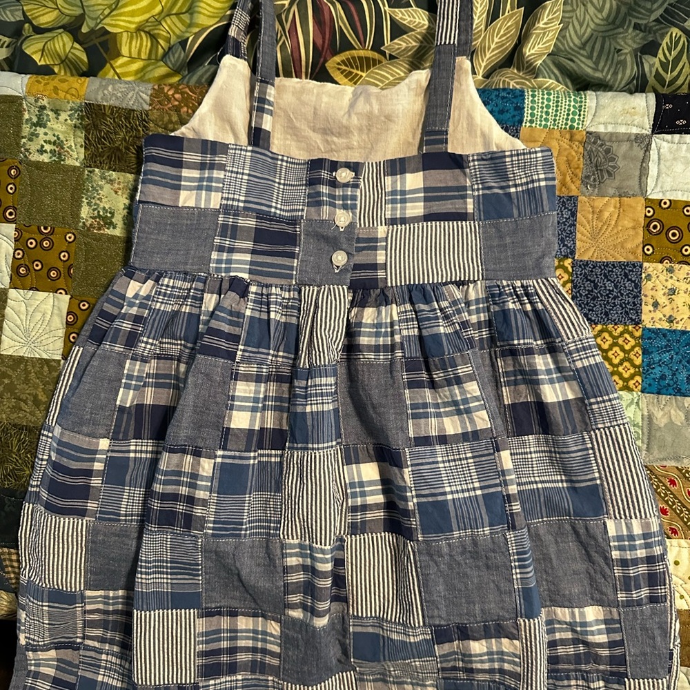 Gymboree Blue and White Patchwork Dress - Picture 2 of 3